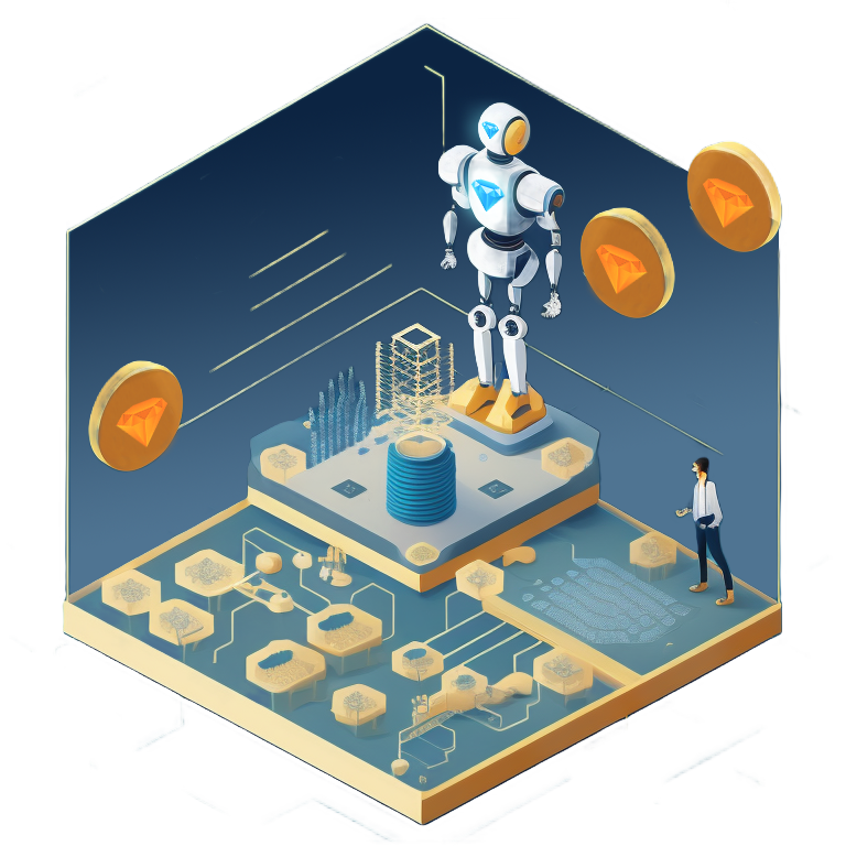 AI and Crypto Illustration